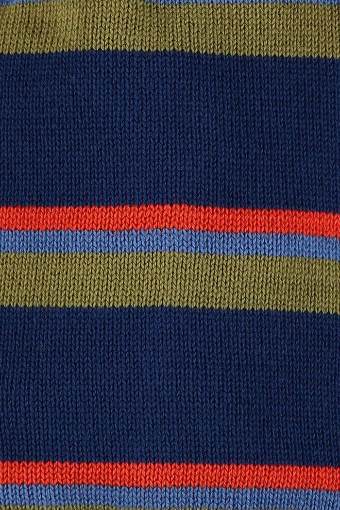 Proužkovaná čepice beanie ze 100% bavlny, BLUE, detail image number 1