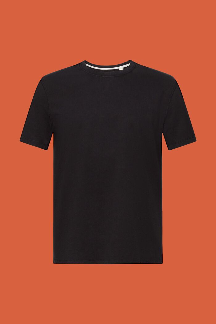 Žerzejové tričko, barvené po ušití, 100% bavlna, BLACK, detail image number 6