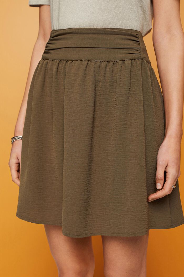 Krepová mini sukně, KHAKI GREEN, detail image number 2