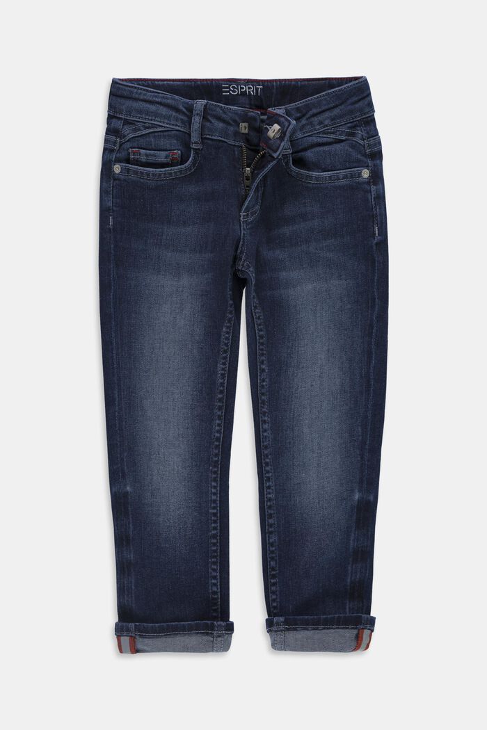 Reflexní džíny s nastavitelným pasem, BLUE DARK WASHED, detail image number 0