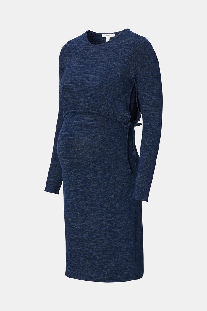 Melírované žerzejové šaty na kojení, NIGHT SKY BLUE, detail image number 0