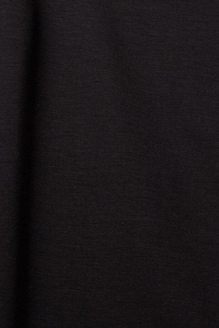 Tričko se špičatým výstřihem, TENCEL™, BLACK, detail image number 1