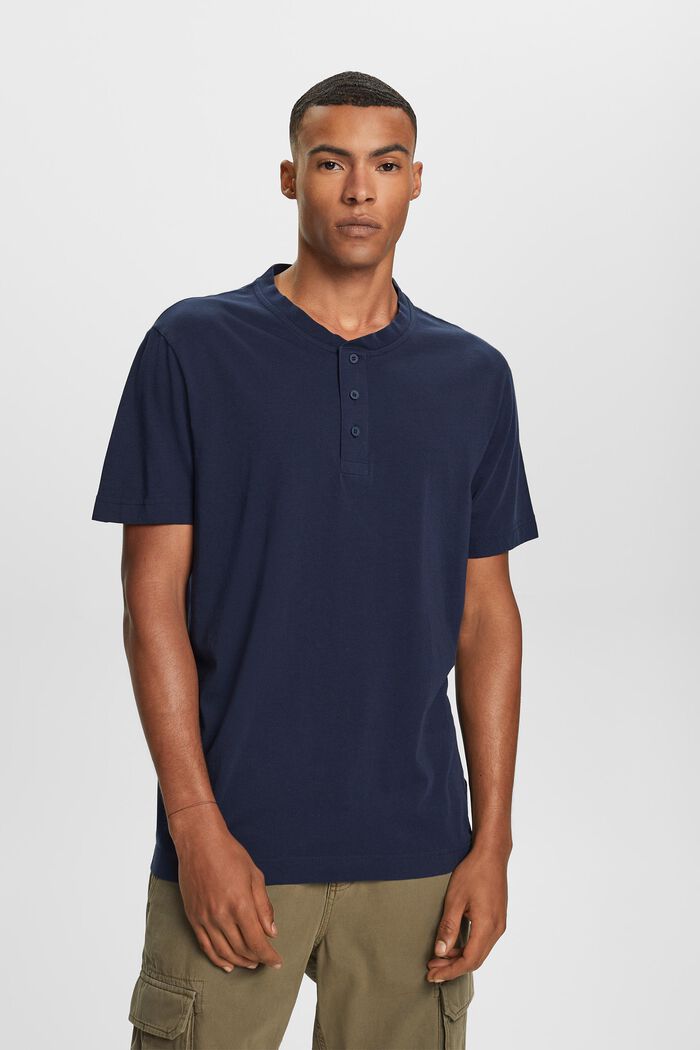 Henley tričko, 100% bavlna, NAVY, detail image number 0