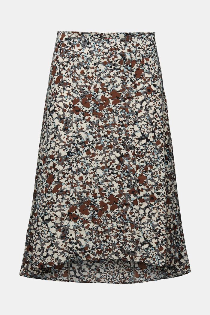 Z recyklovaného materiálu: vzorovaná midi sukně, BROWN, detail image number 6