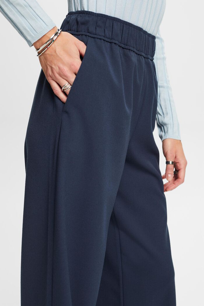 Kalhoty se širokými nohavicemi, bez zapínání, PETROL BLUE, detail image number 2