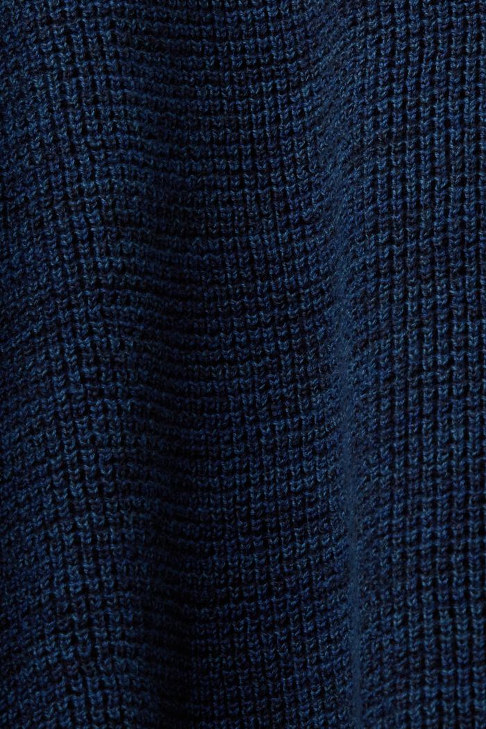 Kardigan se špičatým výstřihem, 100% bavlna, NAVY, detail image number 4