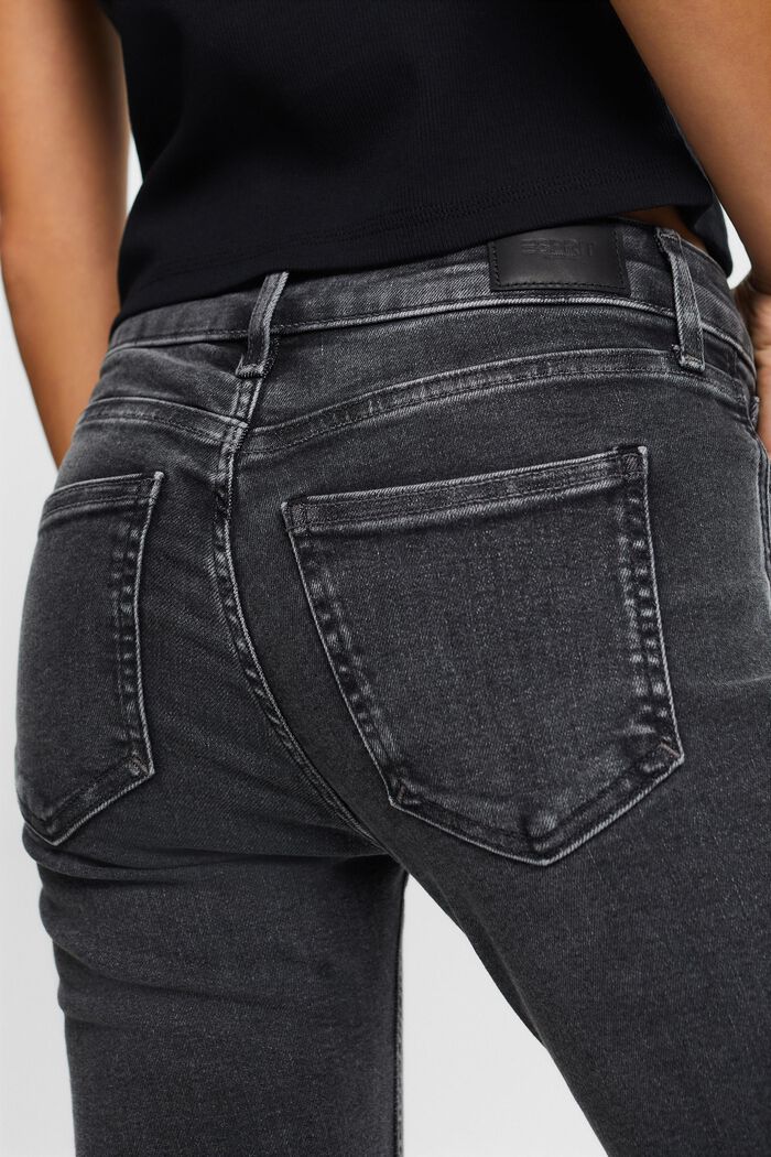 Skinny džíny se střední výškou pasu, BLACK DARK WASHED, detail image number 4