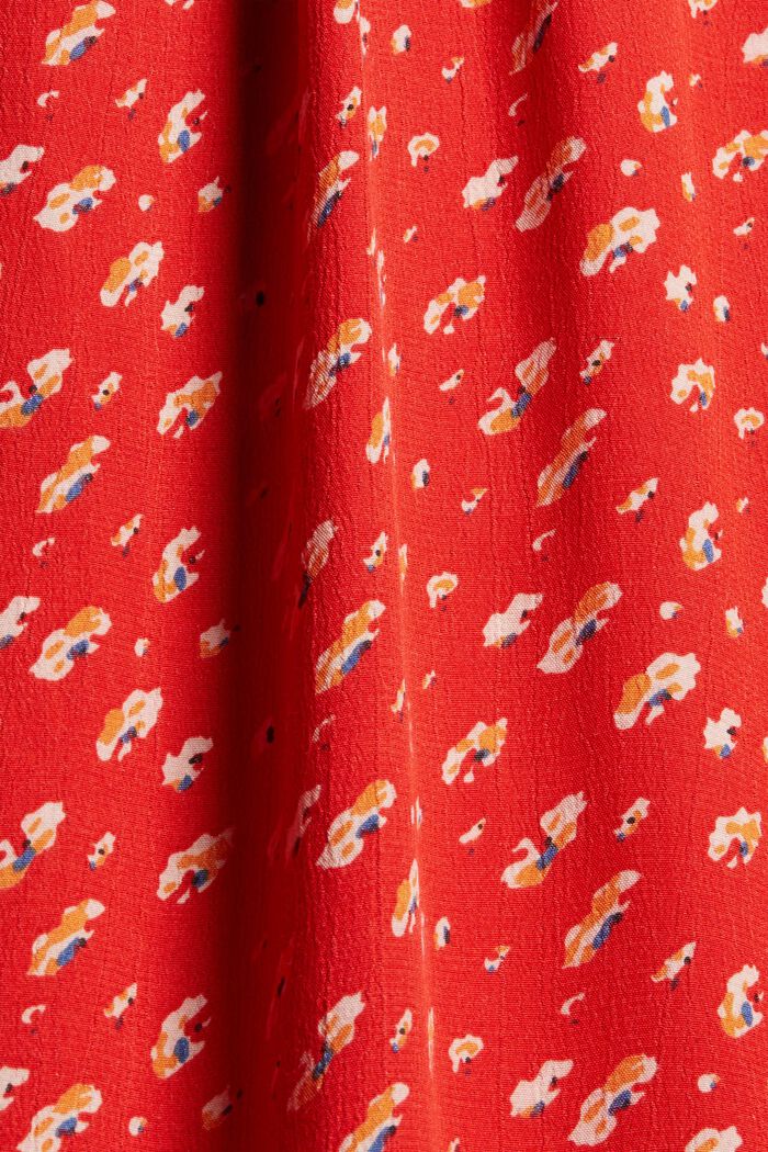 Květované midi šaty z materiálu LENZING™ ECOVERO™, RED, detail image number 4