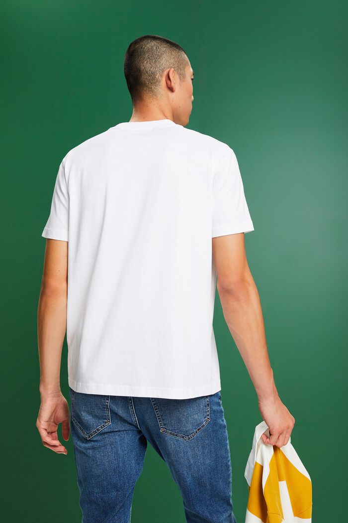 Tričko s logem, z bavlněného žerzeje, WHITE, detail image number 3