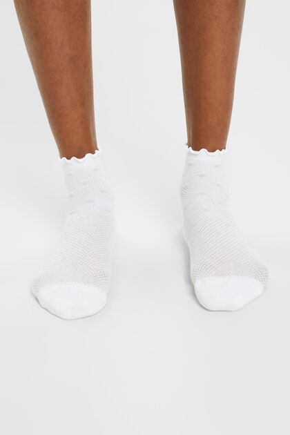 Balení 2 párů ponožek se zvlněným lemem, bio bavlna