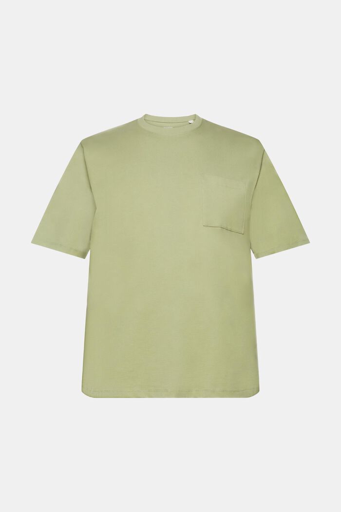 Žerzejové tričko, 100 % bavlna, LIGHT KHAKI, detail image number 7