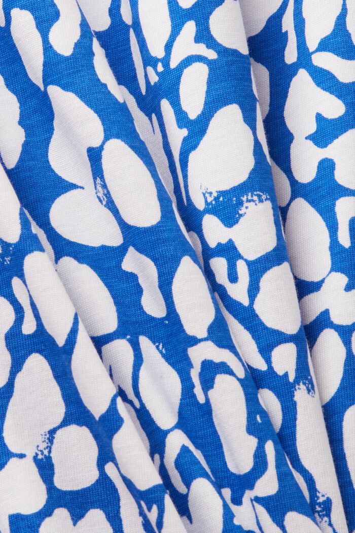Vzorované žerzejové midi šaty, 100% bavlna, BRIGHT BLUE, detail image number 5