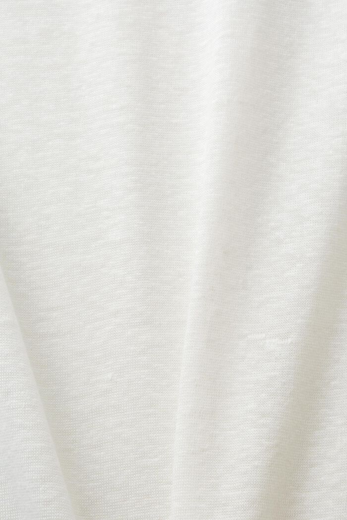 Tričko se lnem, OFF WHITE, detail image number 5