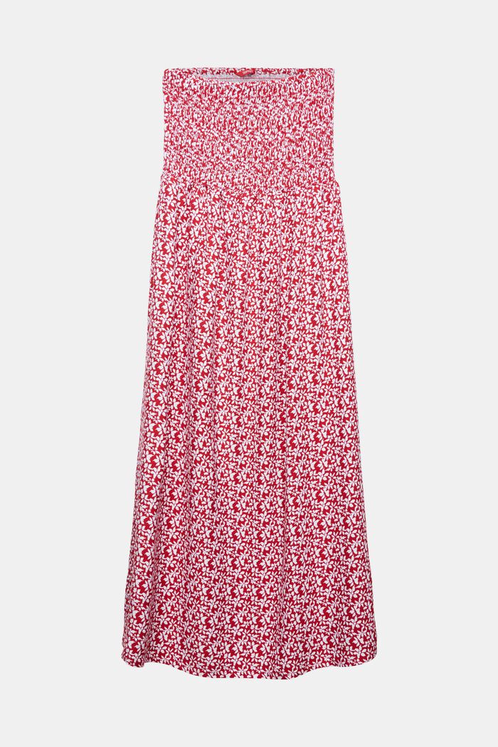 Tubusové midi šaty s řasením, DARK RED, detail image number 5