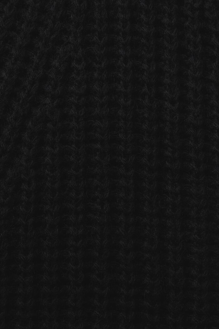 Pulovr z žebrované pleteniny, BLACK, detail image number 5