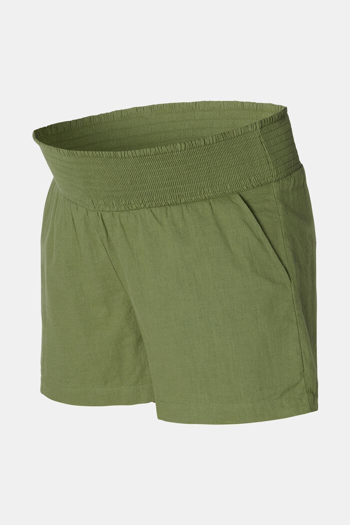MATERNITY šortky s pasem pod bříško, OLIVE GREEN, detail image number 4