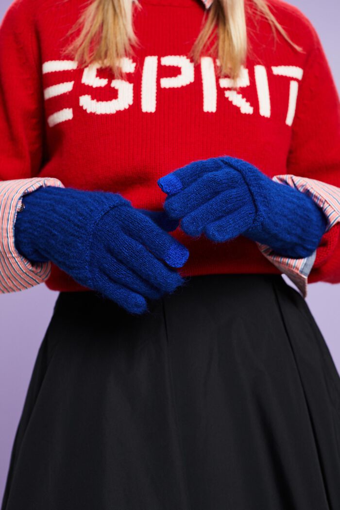 Pletené rukavice 2 v 1, BRIGHT BLUE, detail image number 1