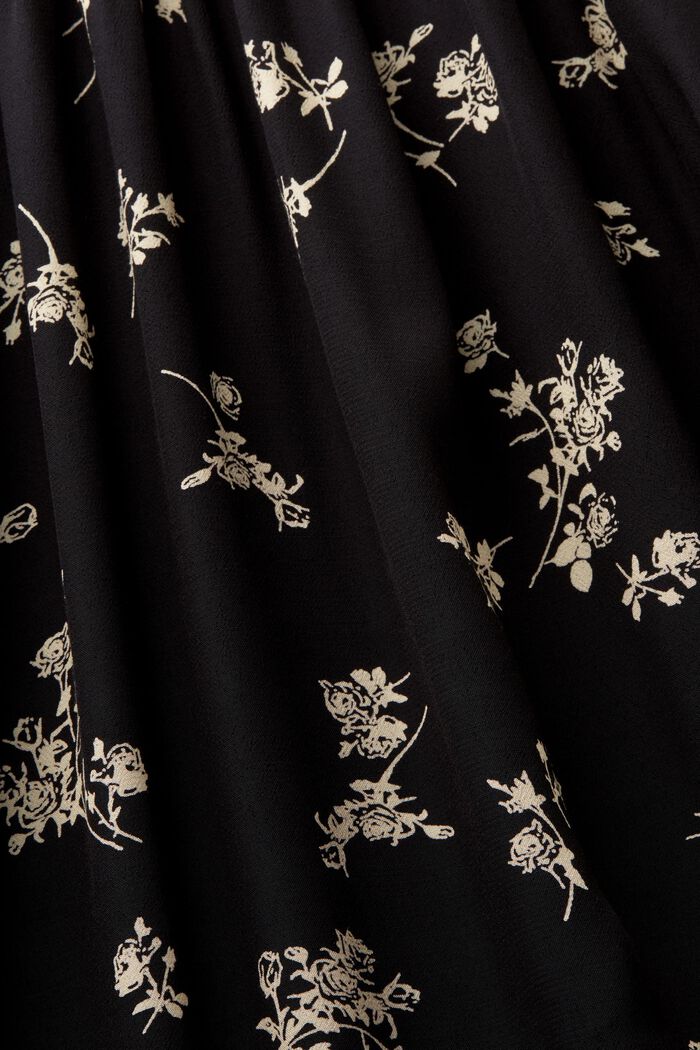 Midi šaty z potištěného krepu, BLACK, detail image number 5