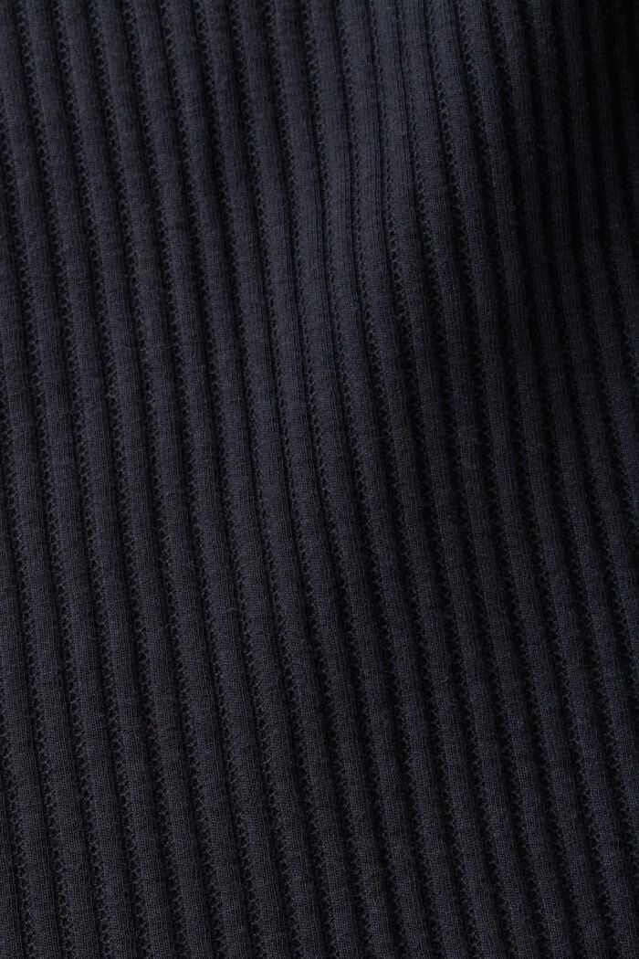 Tričko s dírkovaným vzorem, BLACK, detail image number 5