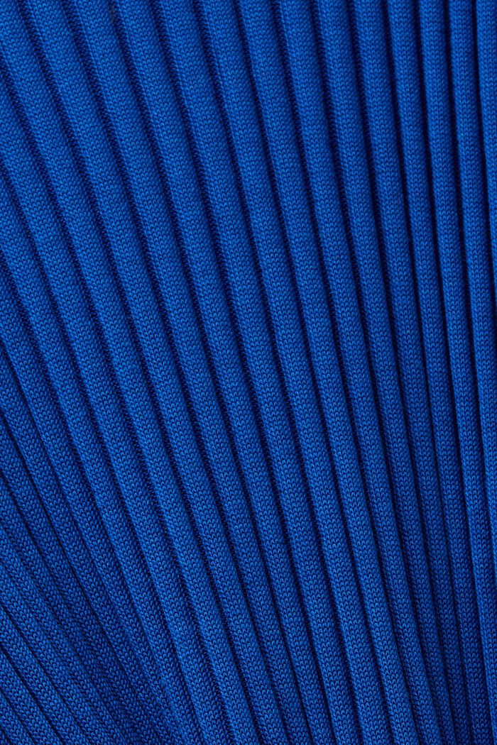 Pulovr z žebrované pleteniny, BRIGHT BLUE, detail image number 5