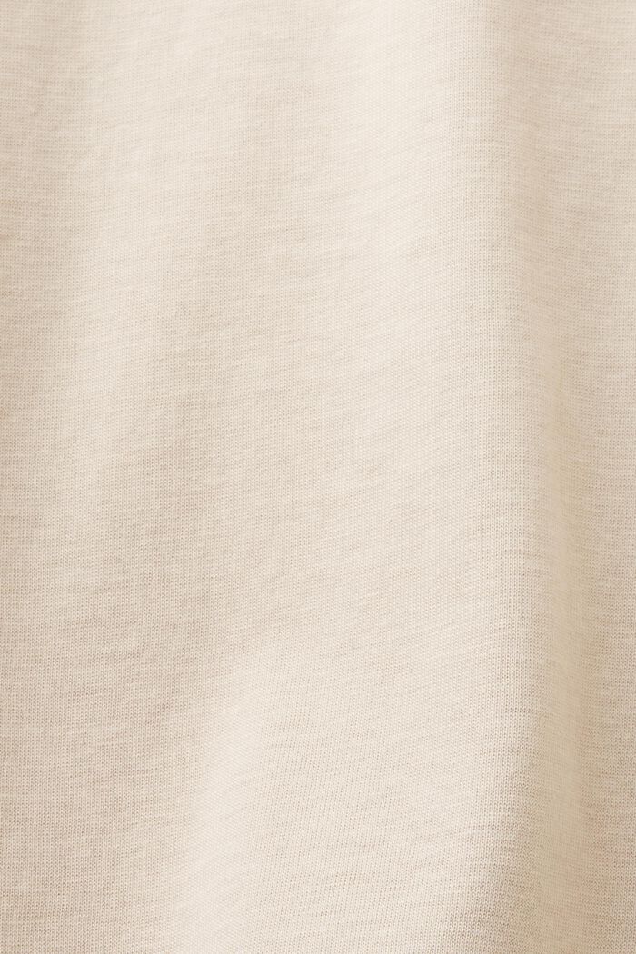 Bavlněné tričko s kulatým výstřihem, LIGHT TAUPE, detail image number 5