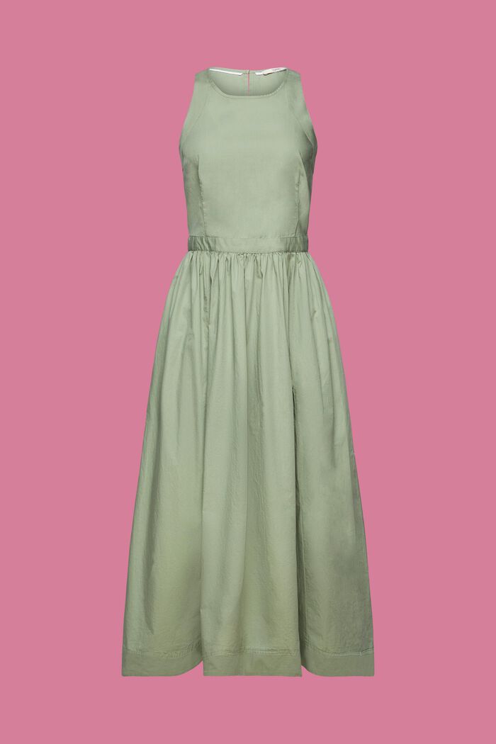 Bavlněné midi šaty, PALE KHAKI, detail image number 6