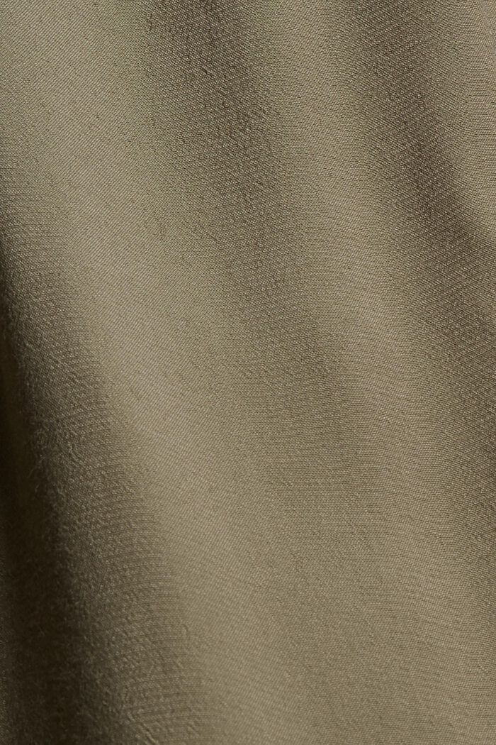 Delší tuniková halenka z vláken LENZING™ ECOVERO™, DARK KHAKI, detail image number 4