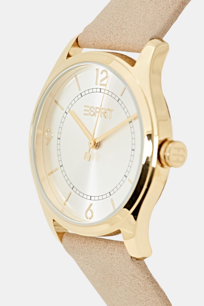 Veganský produkt: Nerezové hodinky s páskem z imitace kůže, BEIGE, detail image number 1