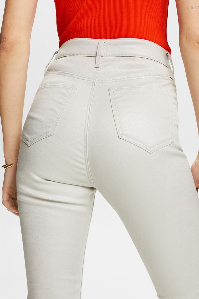 Skinny džíny s vysokým pasem, LIGHT GREY, detail image number 4
