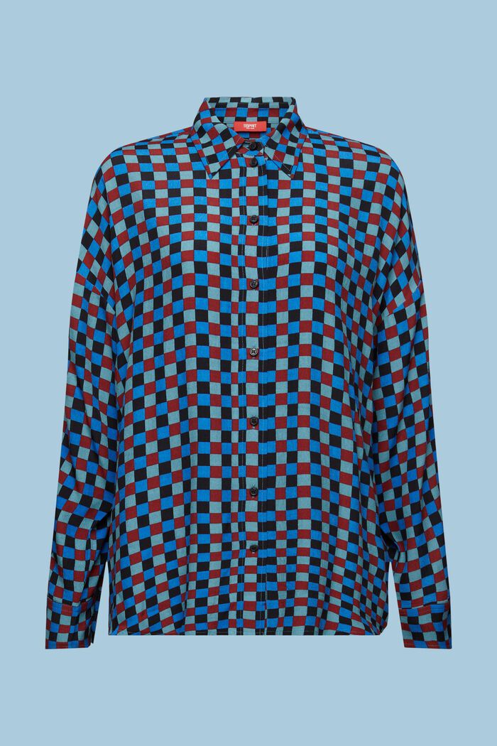 Košile s propínacím límcem a potiskem, BRIGHT BLUE, detail image number 5