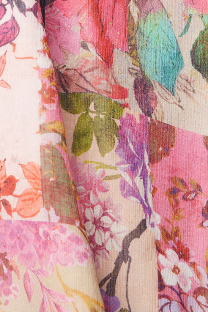 Z recyklovaného materiálu: šifonová sukně v midi délce, PINK FUCHSIA, detail image number 4