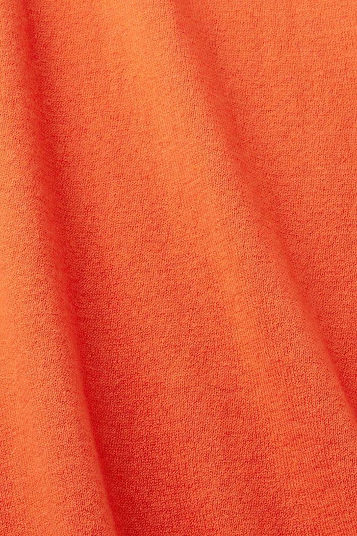 Jemně tkaný pulovr, ORANGE RED, detail image number 5