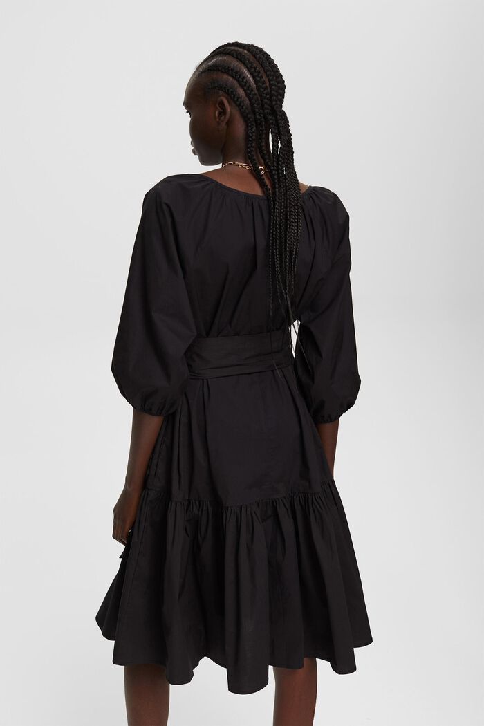 Šaty s širokým vázacím páskem, BLACK, detail image number 2