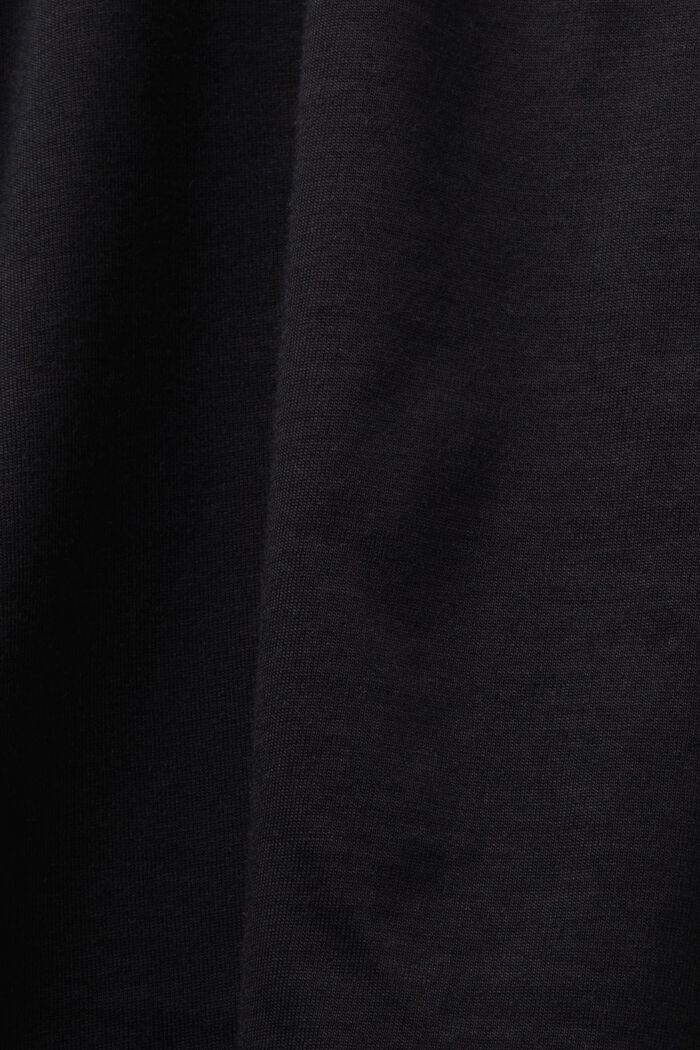 Tričko s vyšitým logem, bavlna pima, BLACK, detail image number 5
