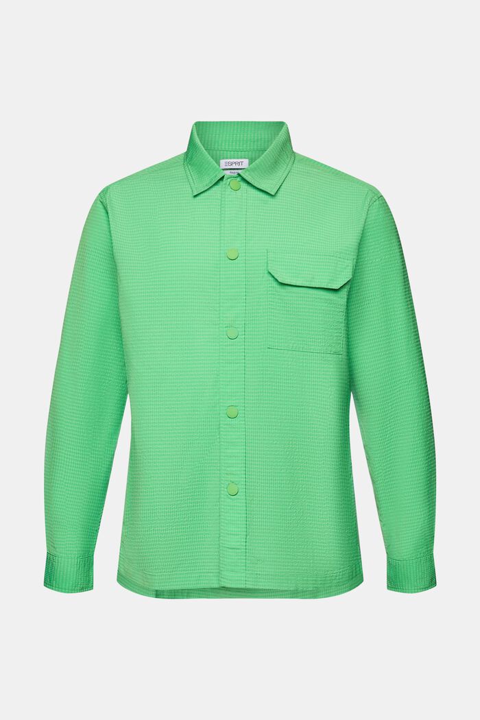 Strukturovaná košile s dlouhým rukávem, CITRUS GREEN, detail image number 5