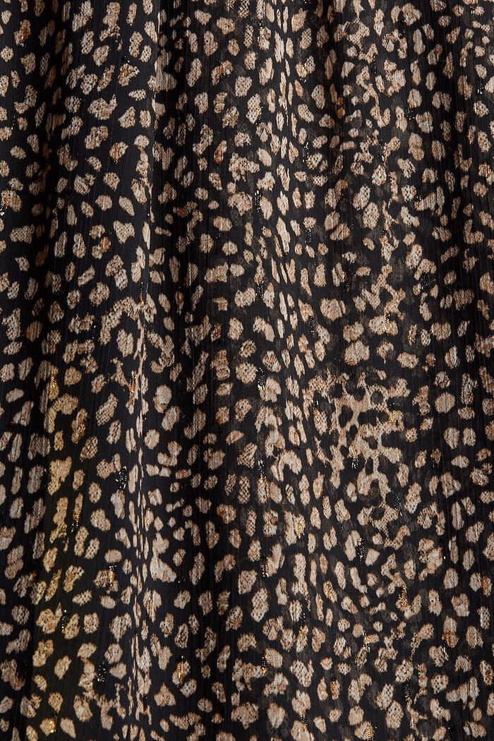 Šifonové šaty s potiskem a třpytivými efekty, BLACK, detail image number 5