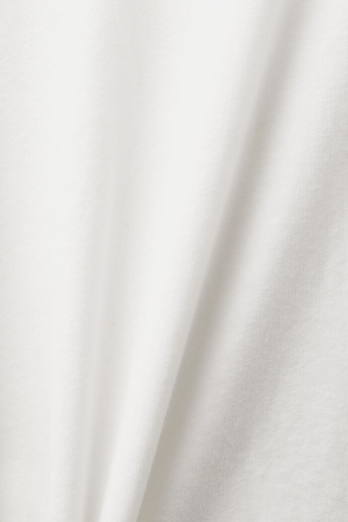 Tričko ze směsi bavlny a lnu, OFF WHITE, detail image number 4