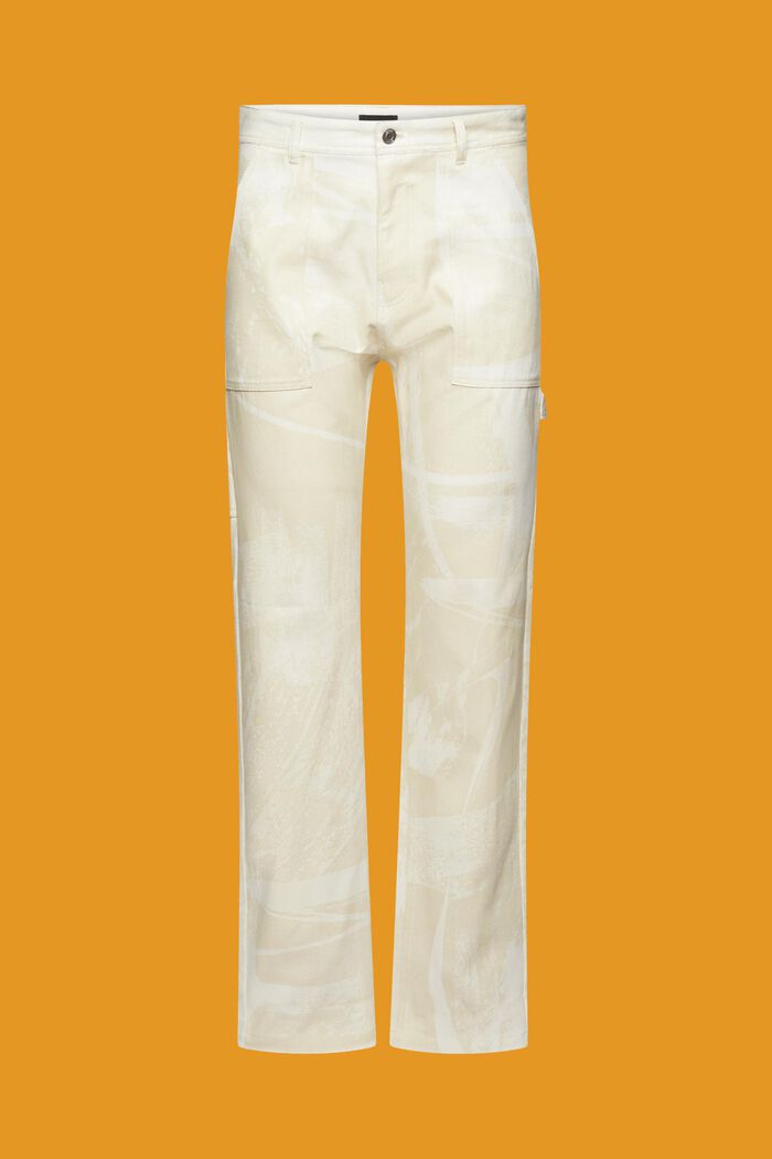 Cargo kalhoty s rovnými nohavicemi se vzorem, BEIGE, detail image number 7