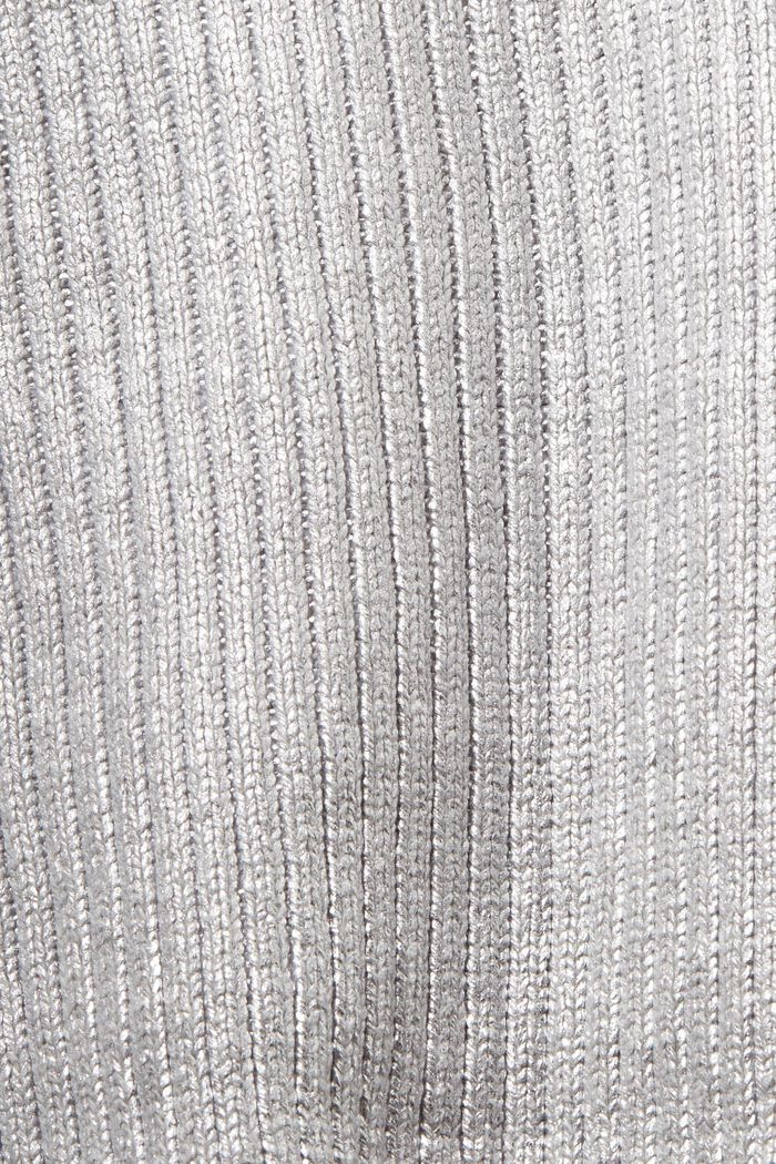 Metalický pulovr z copánkové pleteniny, SILVER, detail image number 5