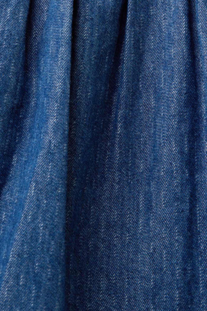 Lehké denimové šaty, 100% bavlna, BLUE MEDIUM WASHED, detail image number 5