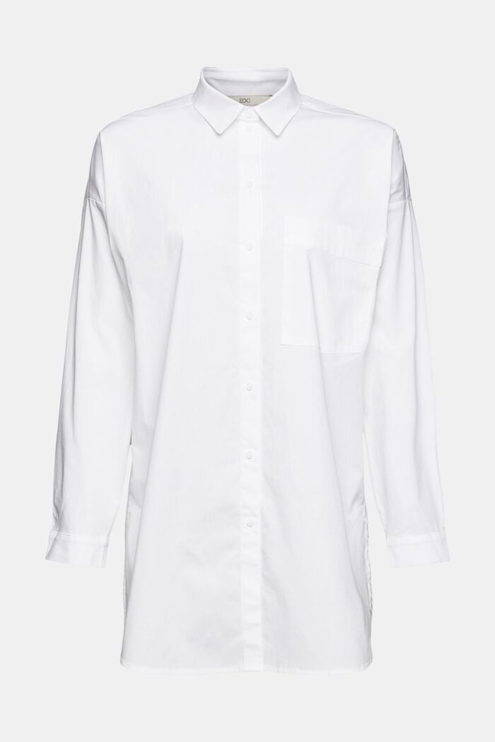 Košilová halenka oversize, WHITE, detail image number 5