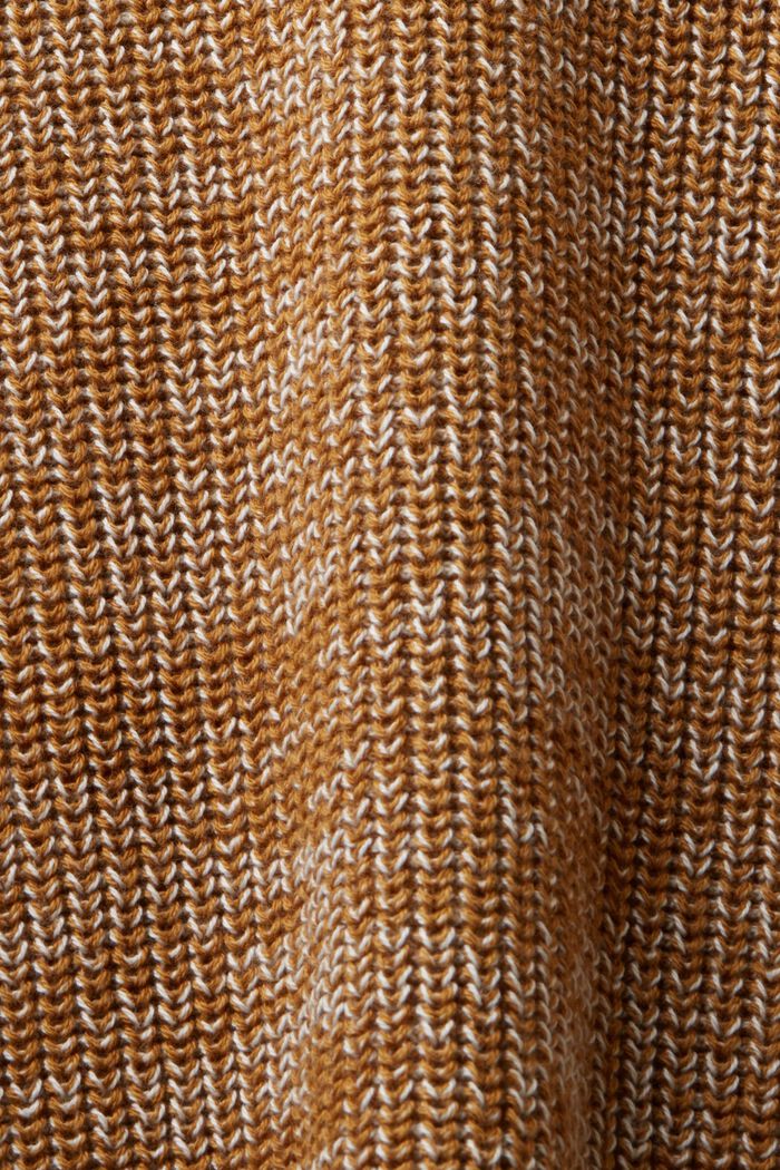 Pulovr s krátkým rolákovým límce, z žebrové pleteniny, CAMEL, detail image number 5