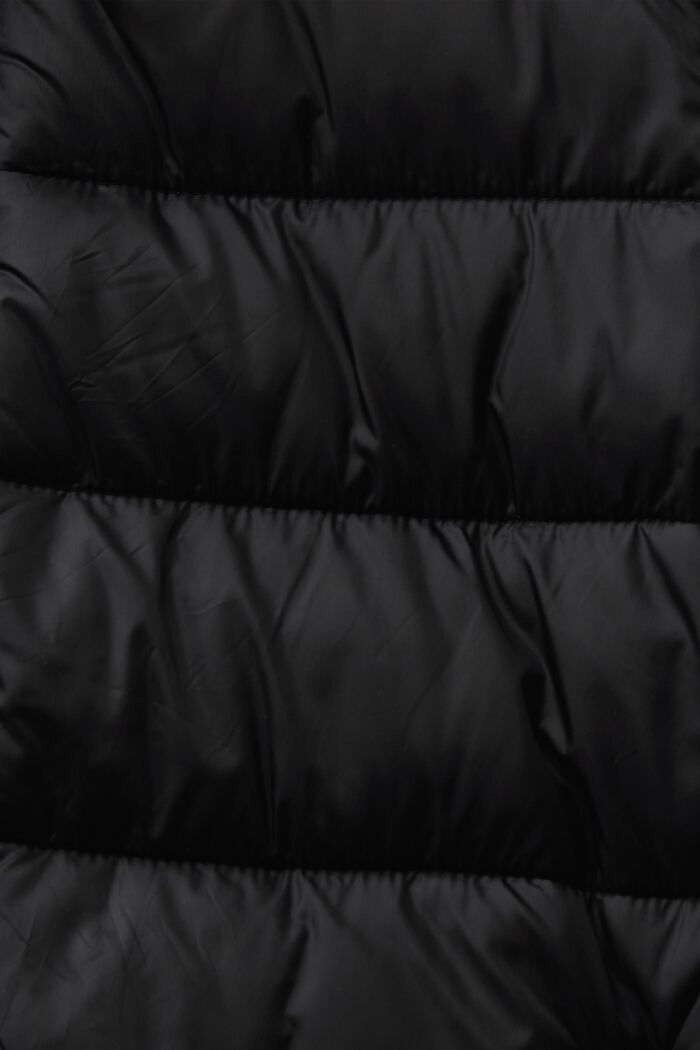 Z recyklovaného materiálu: péřová bunda s kapucí, BLACK, detail image number 5