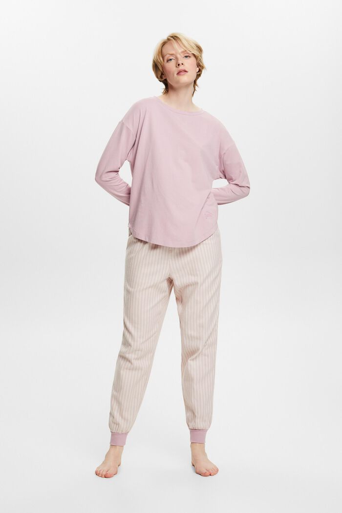 Pyžamová souprava s dlouhými rukávy i nohavicemi, LIGHT PINK, detail image number 0