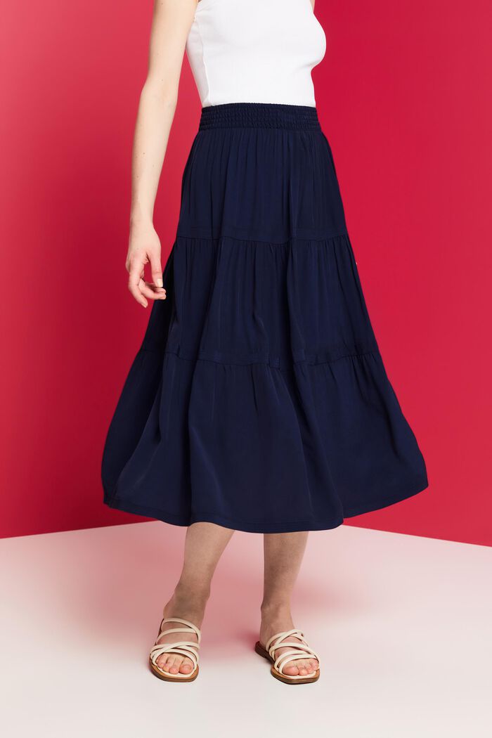 Klasická midi sukně, NAVY, detail image number 0