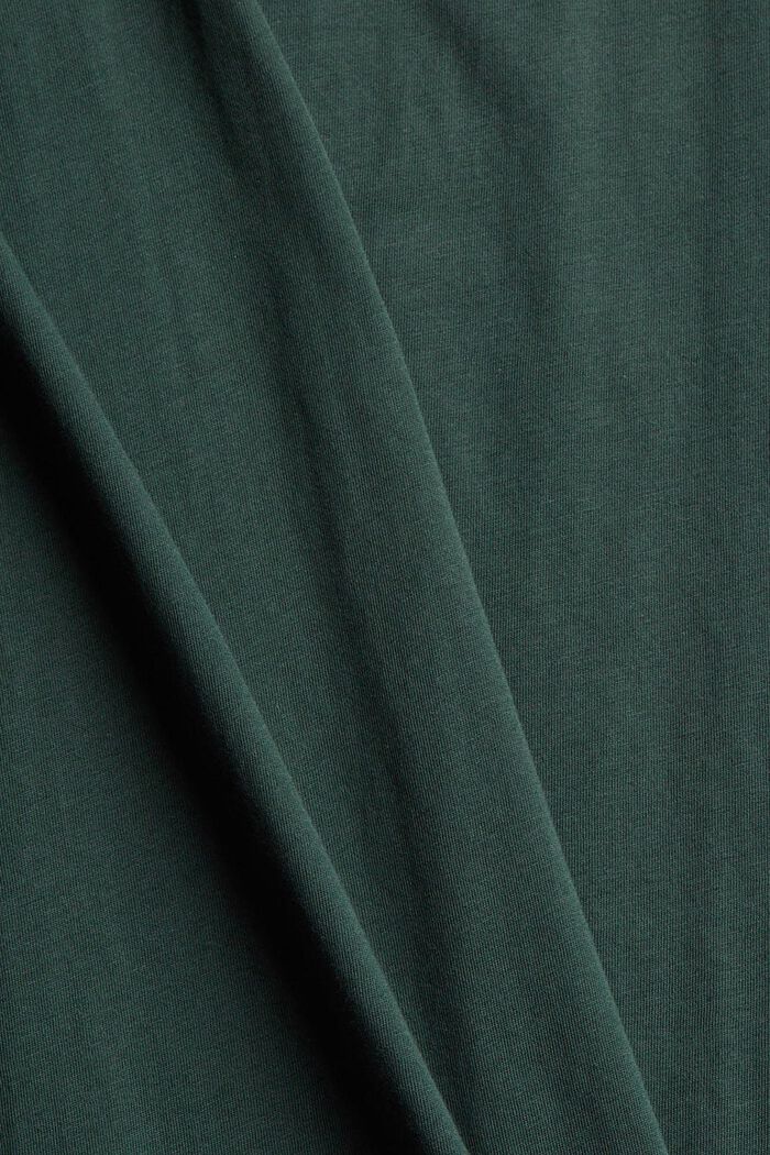 Žerzejové triko s logem, 100% bavlna, TEAL BLUE, detail image number 4