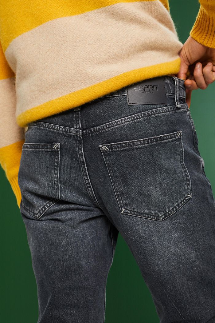 Retro džíny s rovnými nohavicemi a středně vysokým pasem, BLACK MEDIUM WASHED, detail image number 3