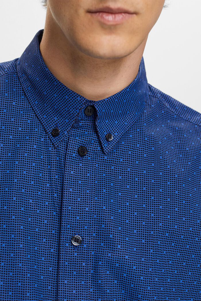 Propínací vzorovaná košile, 100% bavlna, BRIGHT BLUE, detail image number 2