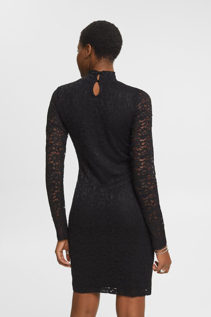 Mini šaty s krajkou, BLACK, detail image number 3