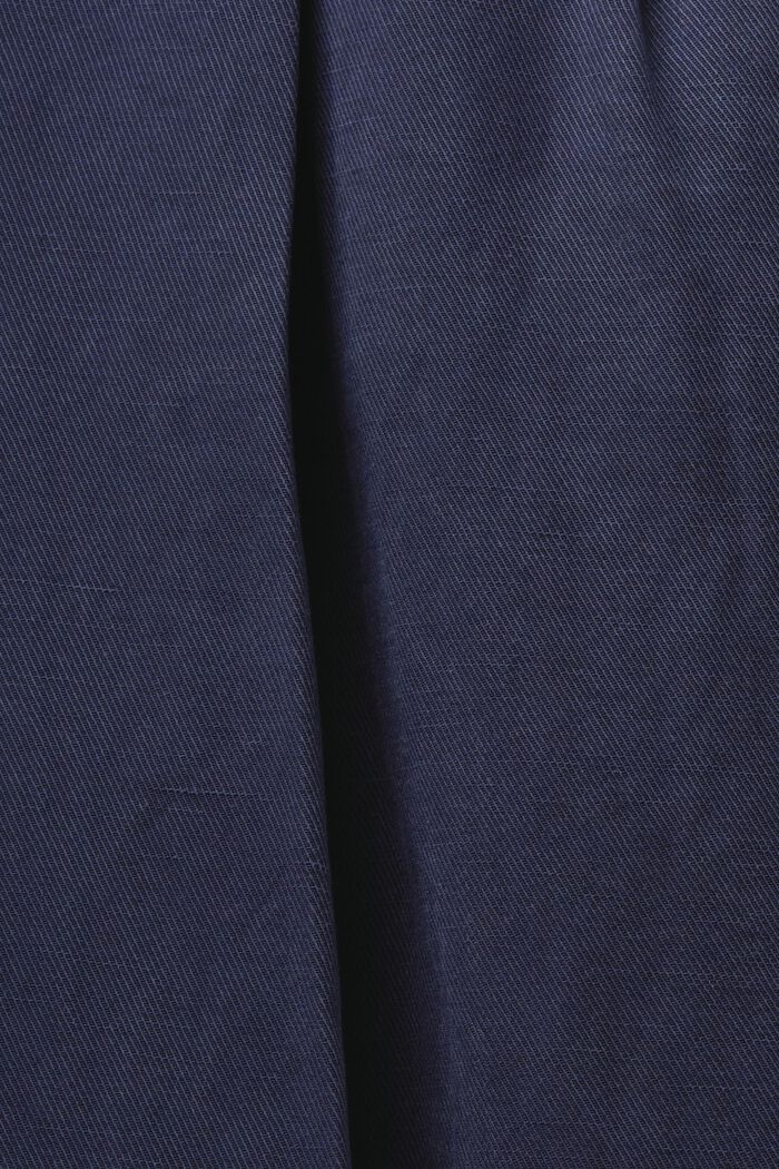Kalhotová sukně, široké nohavice a vysoký pas, NAVY, detail image number 5